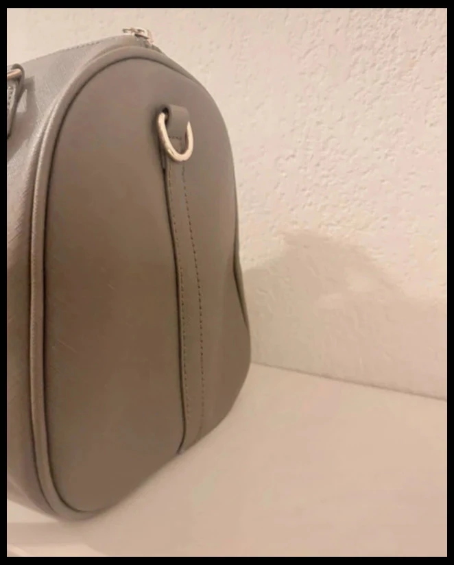 TOTEM large format grey structured bowling handbag – photo 6